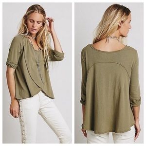 Free people olive green swing top